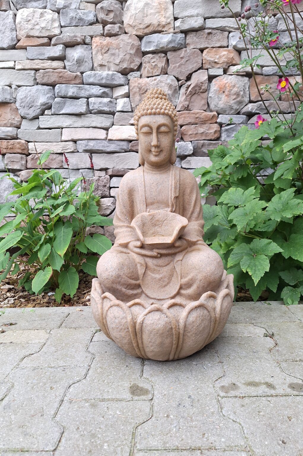 Waterval - Fontein - Waterornament - 60cm hoog - Boeddha - inclusief pomp en verlichting