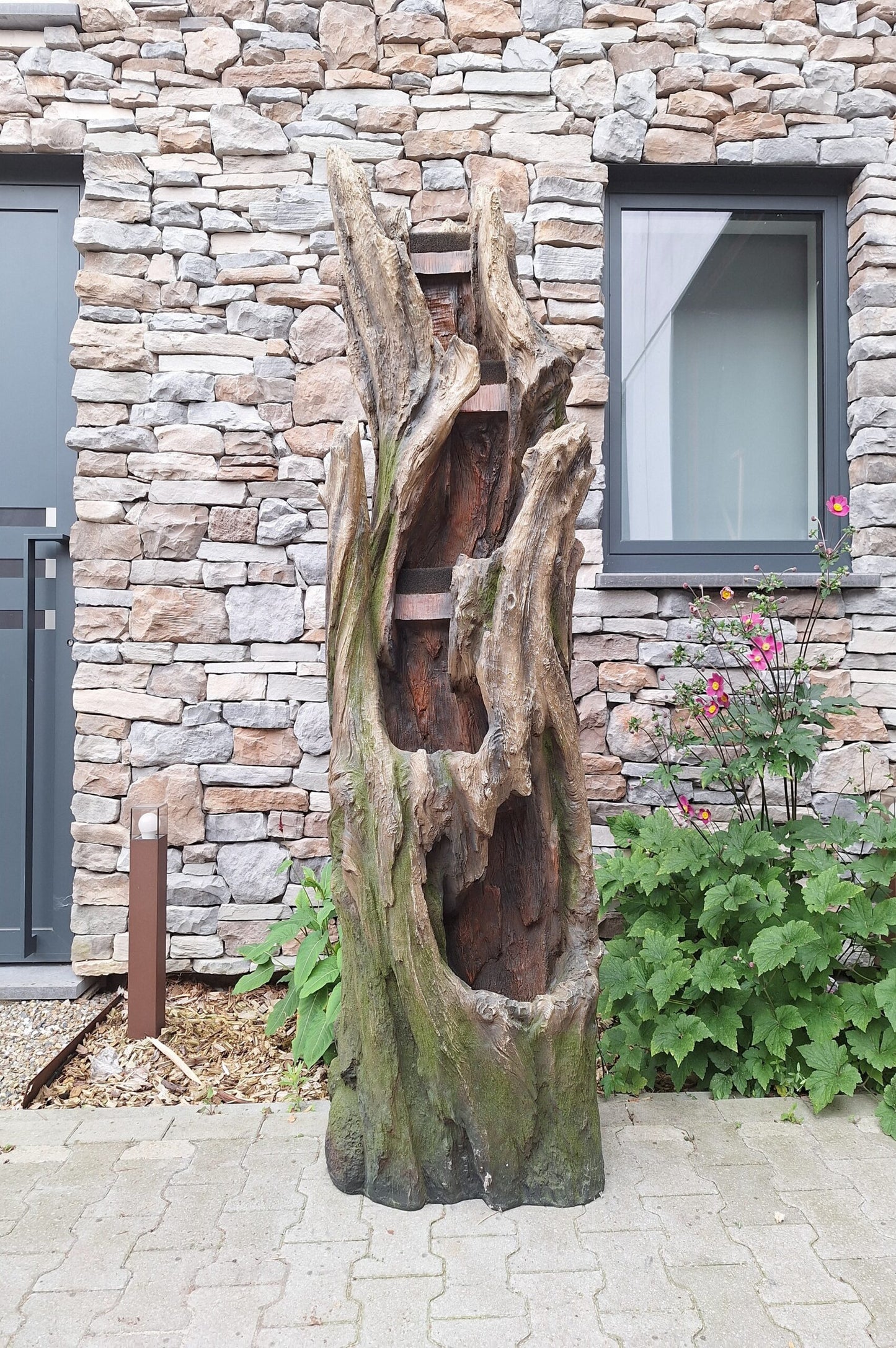 Waterornament - Fontein boom model inclusief pomp en verlichting (200cm hoog)