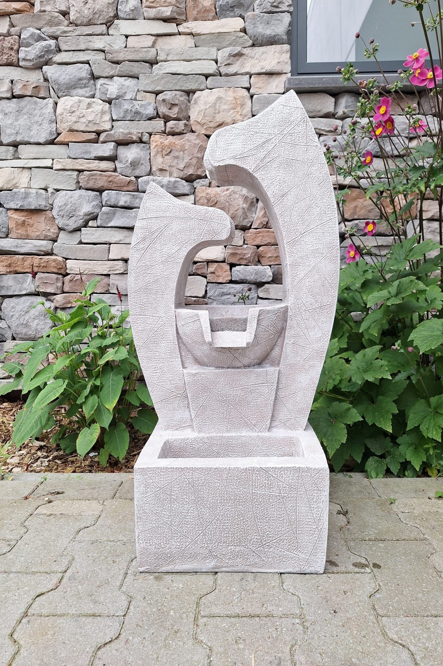 Waterval - Fontein - Waterornament - 85cm hoog - modern - inclusief pomp en verlichting