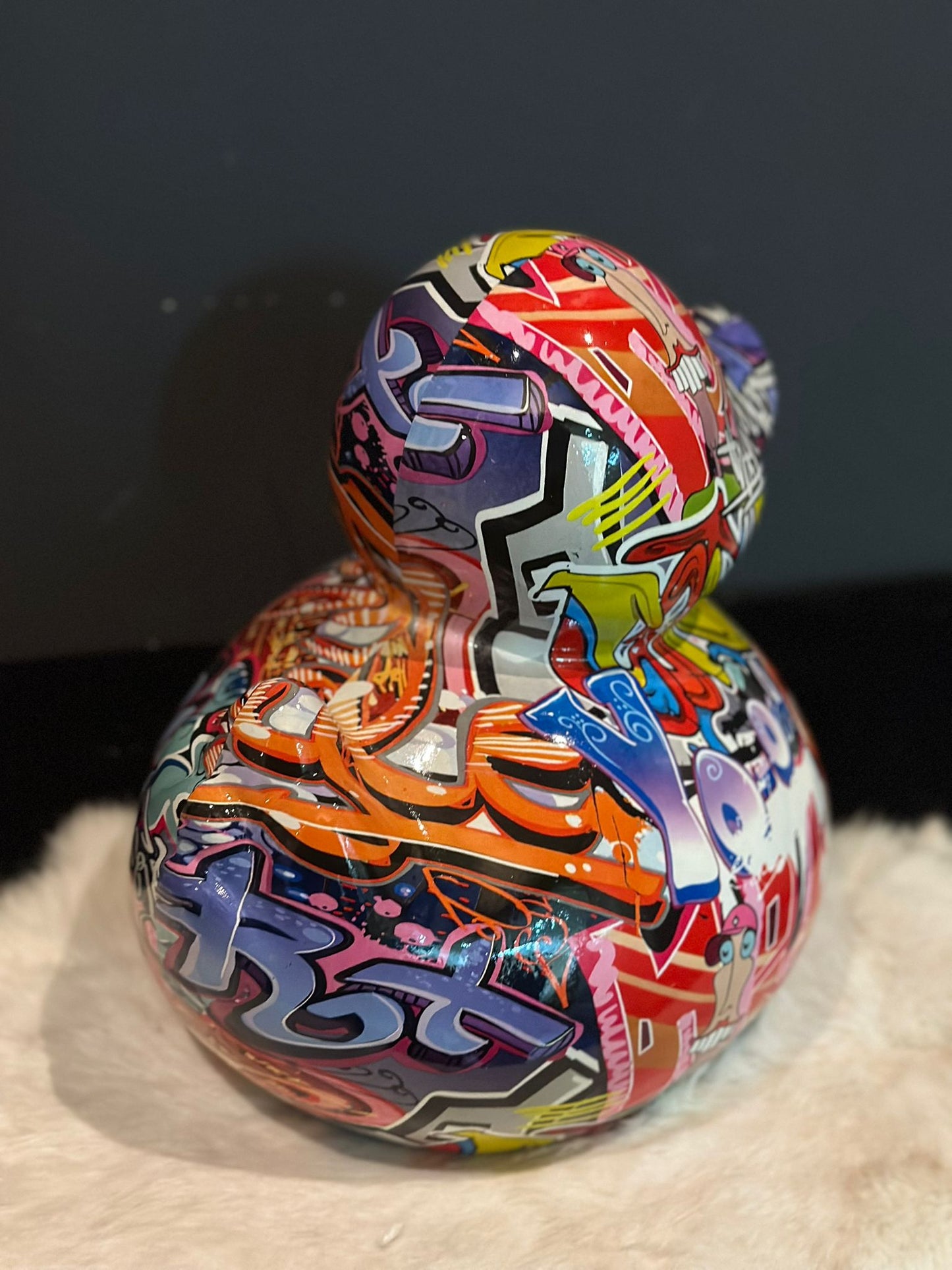 Streetart Eend - Bad eend - Duck - (25cm hoog)