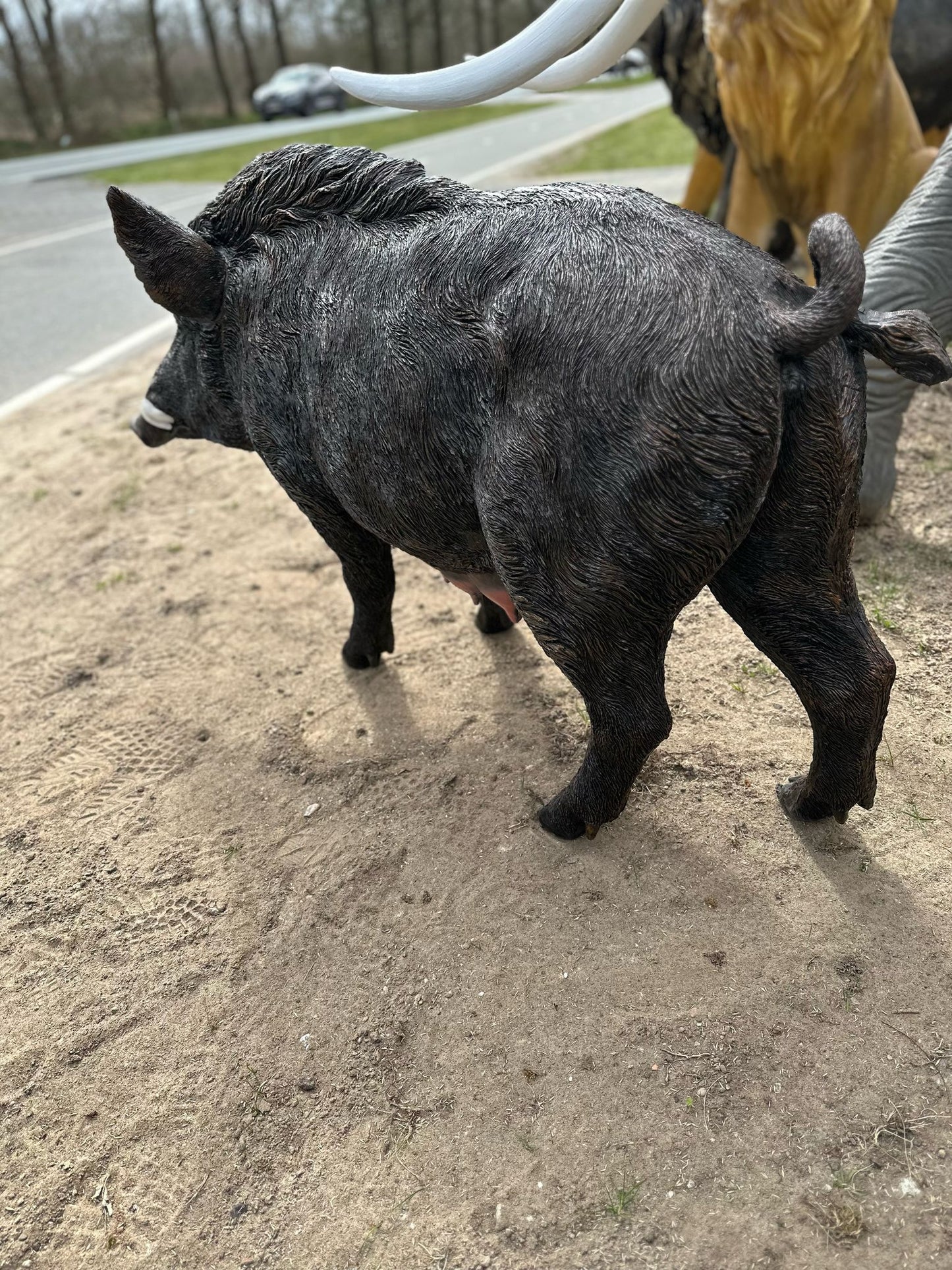 Zwijn - Everzwijn -Staande versie - XXXL - Bruin