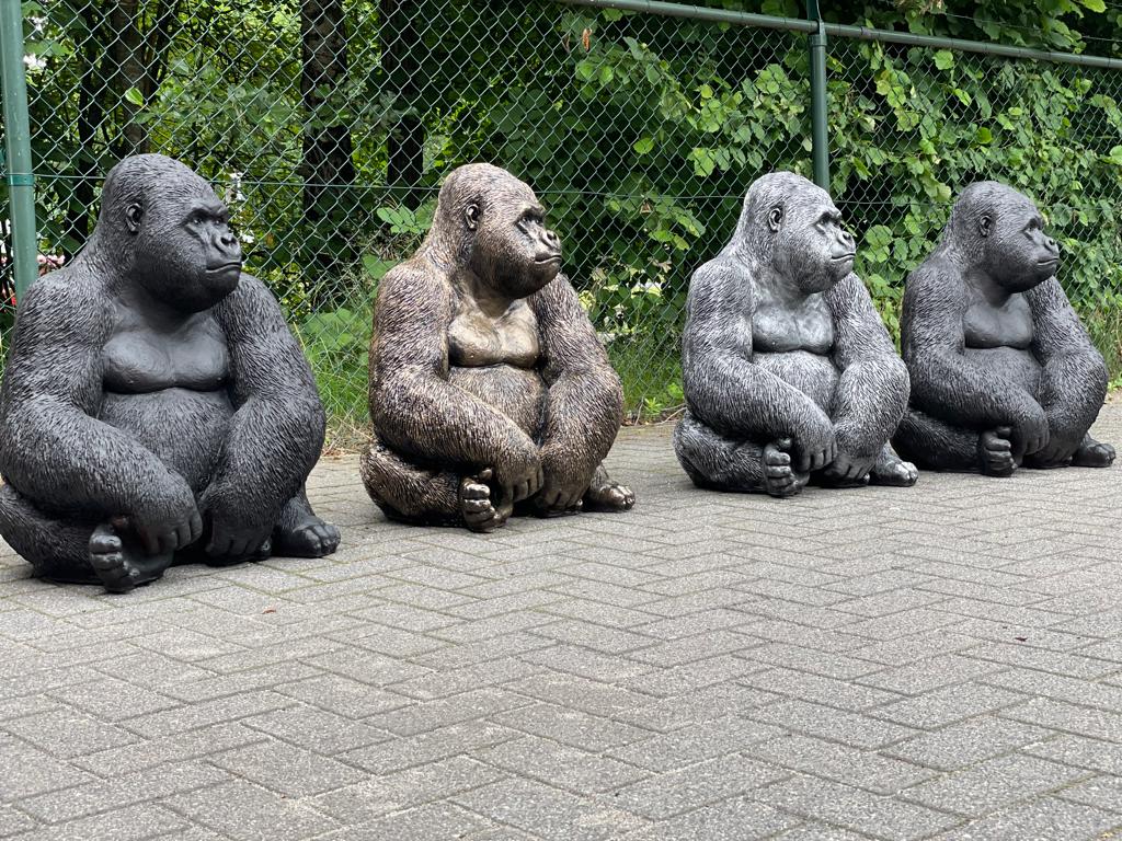 Gorilla XL - Polystone - 80cm hoog - verschillende kleuren