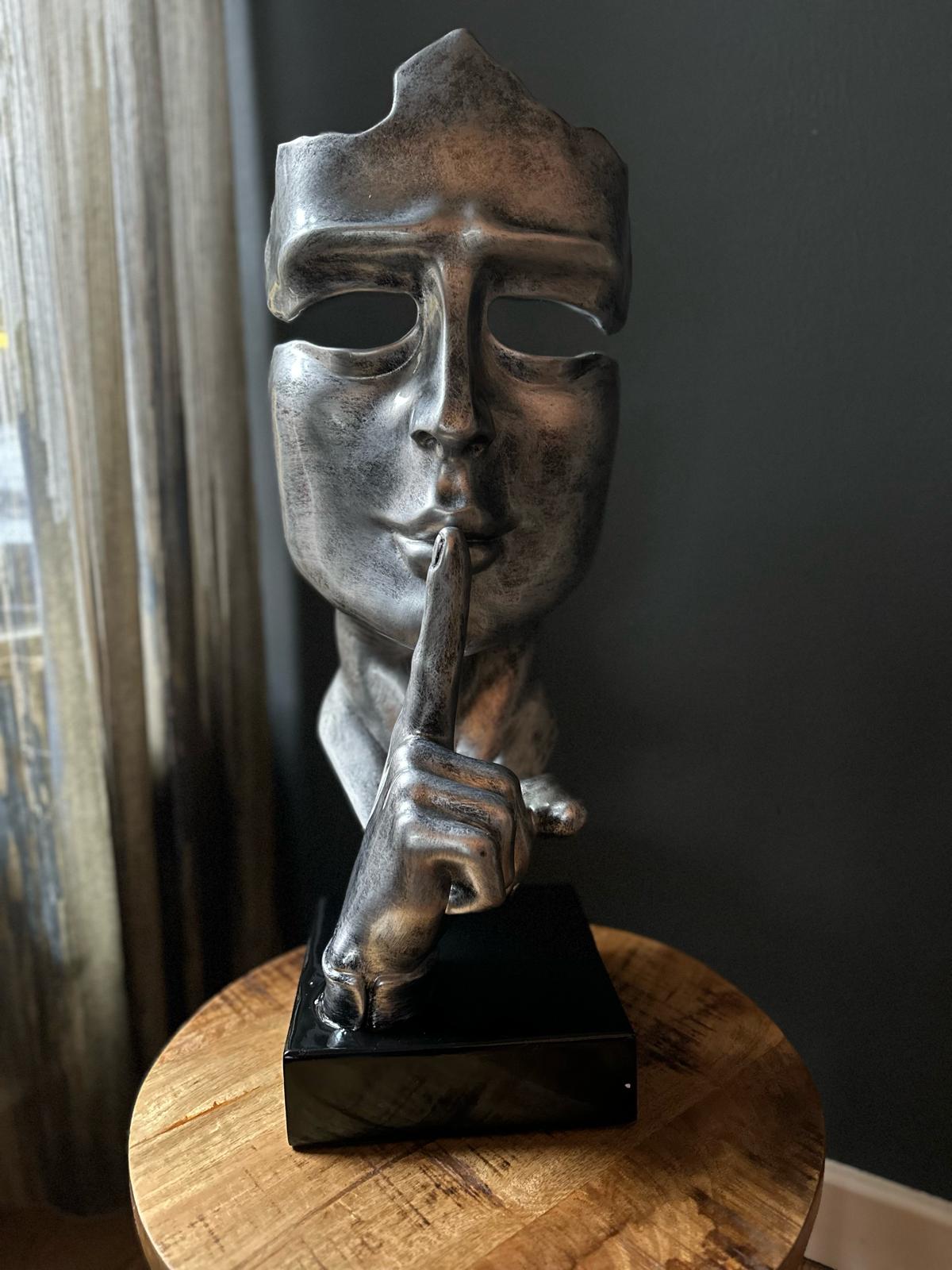 Abstract gezicht Fluisteraar (42cm)