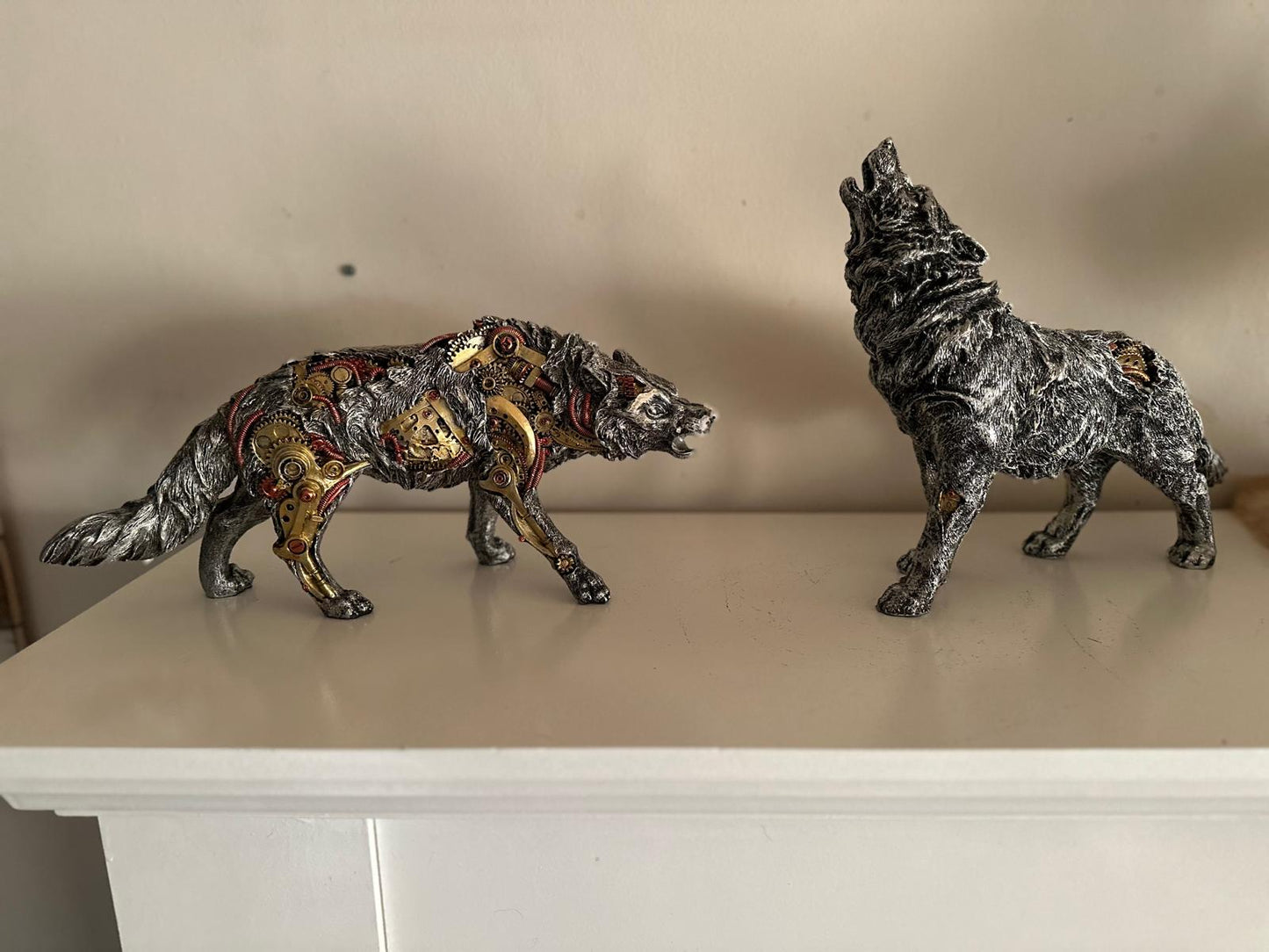 Steampunk - Dieren - Wolf - Wolven- staand - 40cm lang