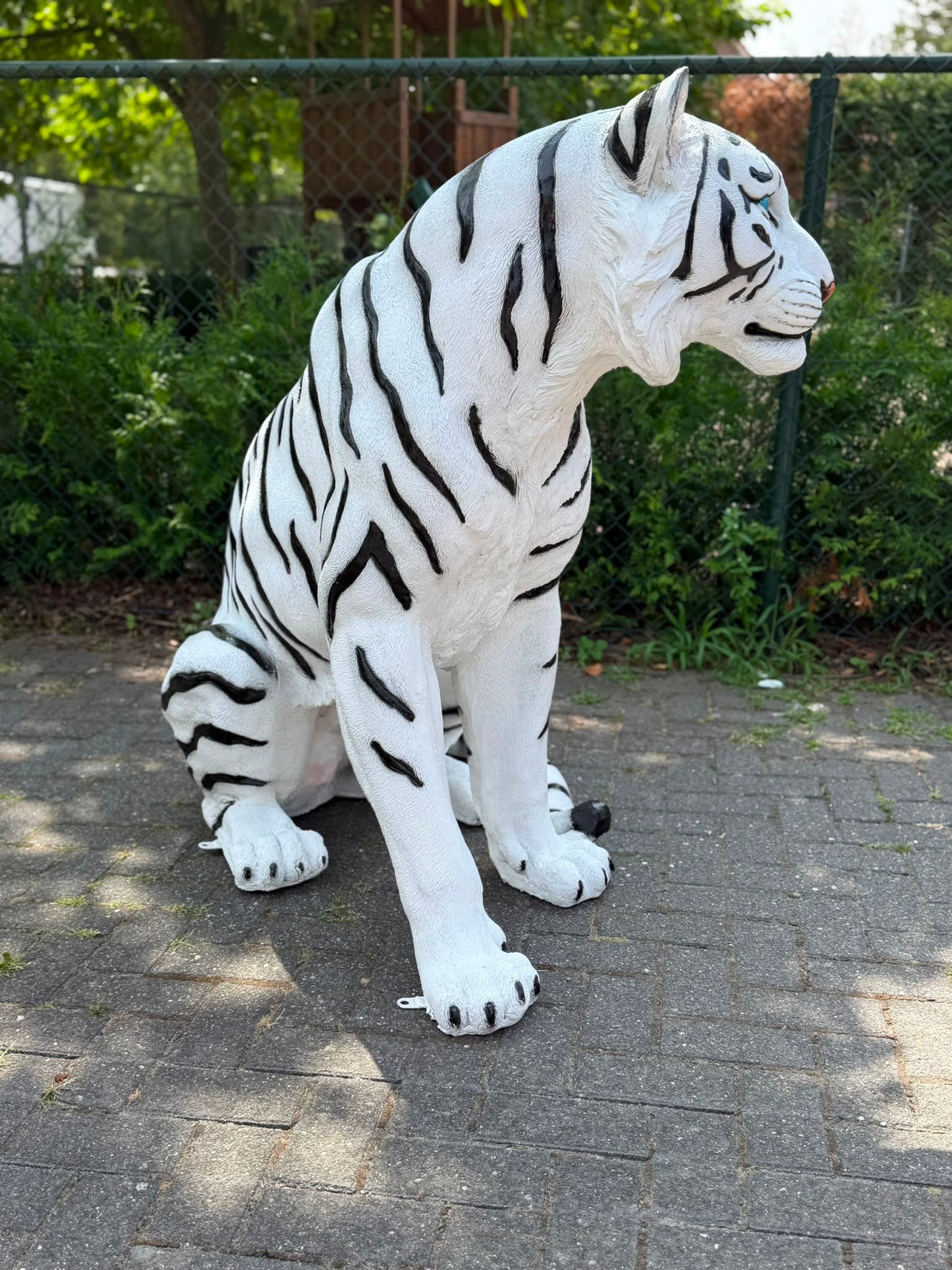 Imposante Tijger in wit of originele kleur (130cm hoog)