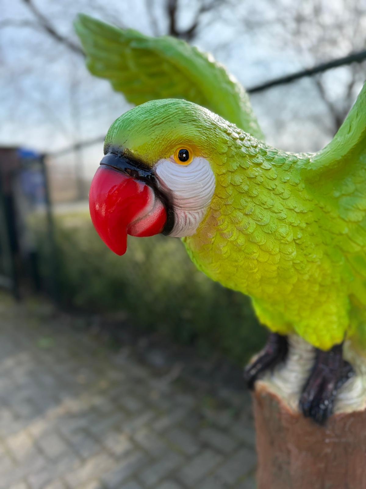 Papegaai - Papegaaien - op boomstam - 160cm hoog - verschillende kleuren