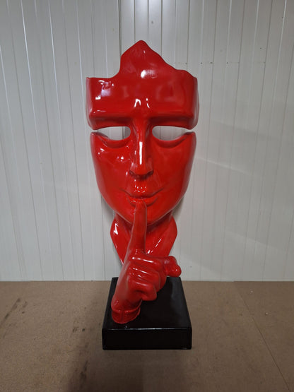 Abstract gezicht Fluisteraar (100cm)