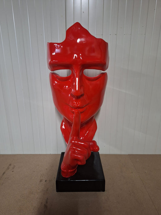 Abstract gezicht Fluisteraar (100cm)