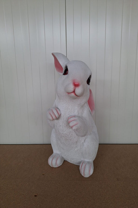 Konijnen - Konijn - kleur Wit - 55 cm hoog - oor rechts laag
