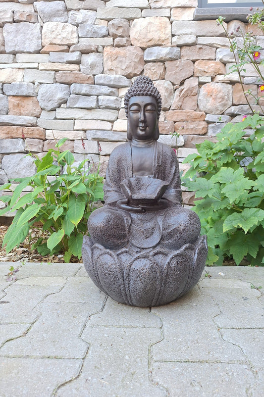 Waterval - Fontein - Waterornament - 60cm hoog - Boeddha - inclusief pomp en verlichting