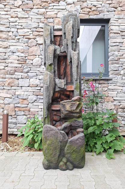 Waterornament - Fontein boom model inclusief pomp en verlichting (200cm hoog)