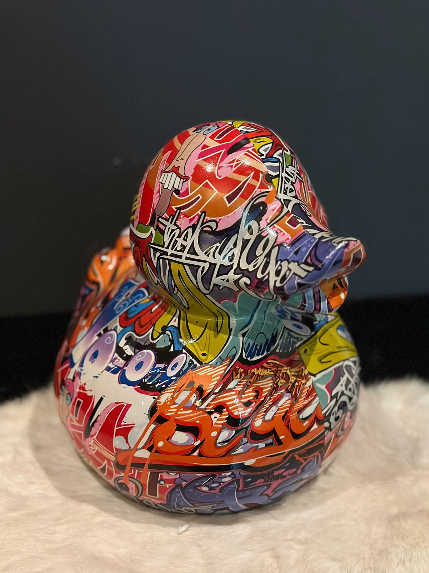 Streetart Eend - Bad eend - Duck - (25cm hoog)