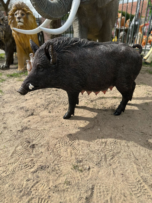 Zwijn - Everzwijn -Staande versie - XXXL - Bruin