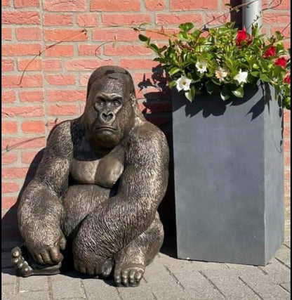 Gorilla XL - Polystone - 80cm hoog - verschillende kleuren