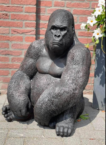 Gorilla XL - Polystone - 80cm hoog - verschillende kleuren