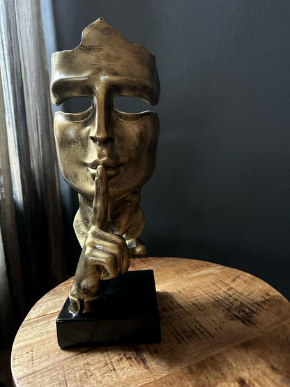 Abstract gezicht Fluisteraar (42cm)