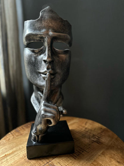 Abstract gezicht Fluisteraar (42cm)