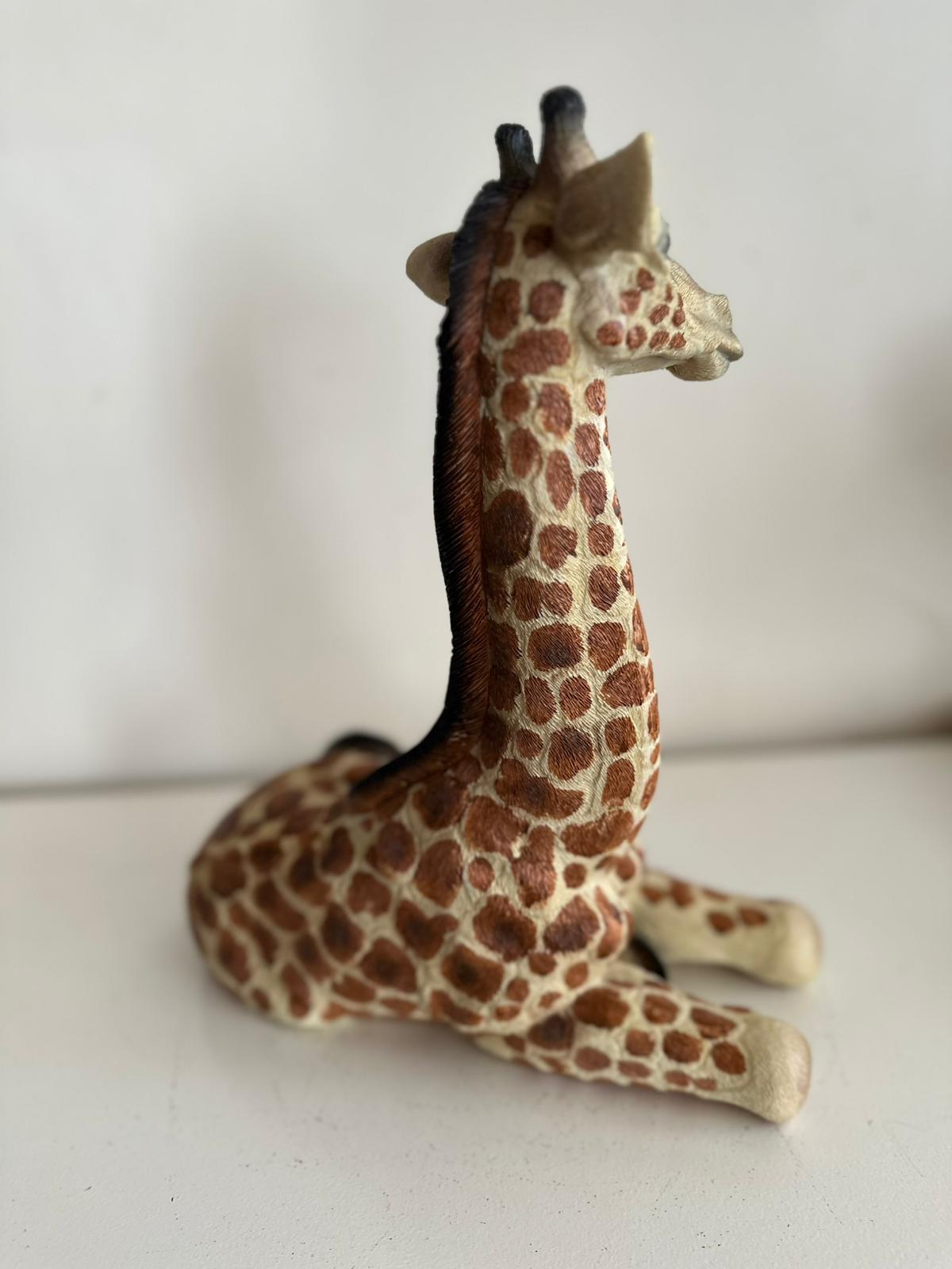 Giraf- Liggend - Mini Giraf- 35cm hoog - Originele kleur
