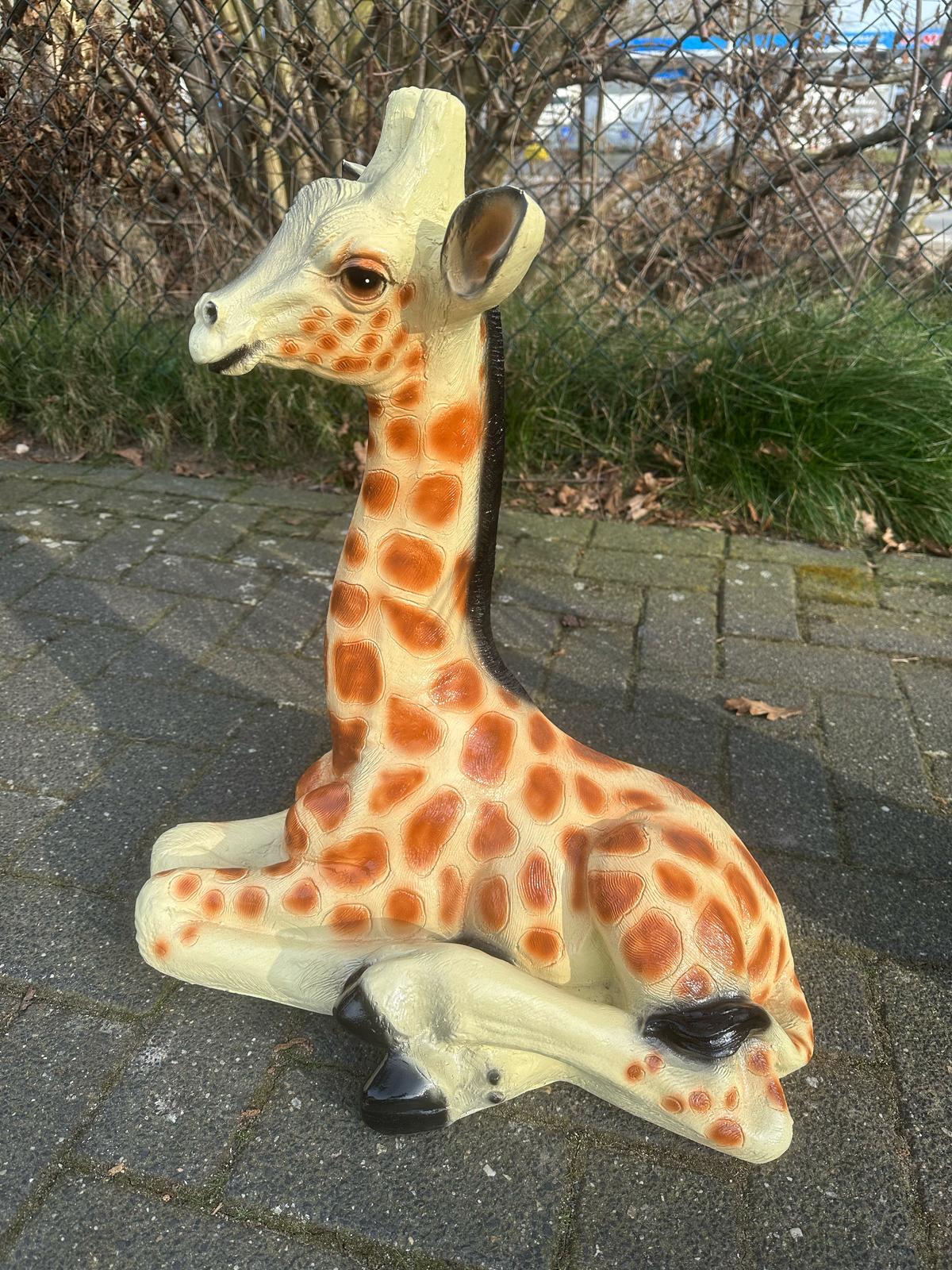 Giraf- liggend - L - 65 cm hoog - Goud/Zwart of Origineel