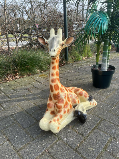 Giraf- liggend - L - 65 cm hoog - Goud/Zwart of Origineel
