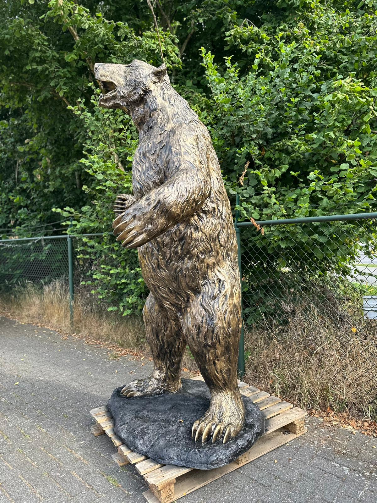 Beer - Grizzly Beer - XXXXL - 265cm hoog - Brons kleur