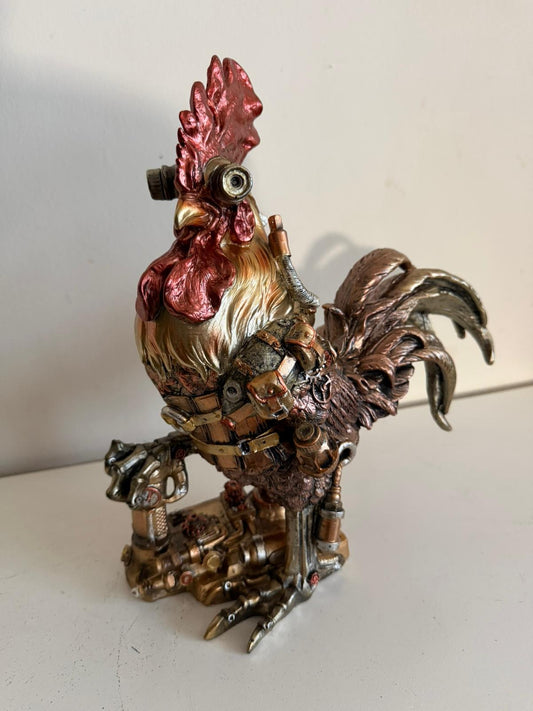 Steampunk Haan mooi gedetailleerd beeld (35cm hoog)