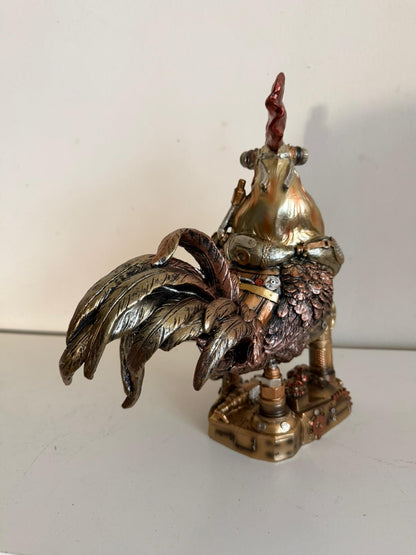 Steampunk Haan mooi gedetailleerd beeld (35cm hoog)