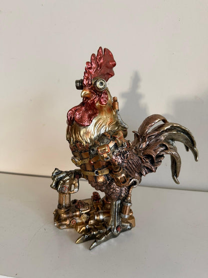 Steampunk Haan mooi gedetailleerd beeld (35cm hoog)