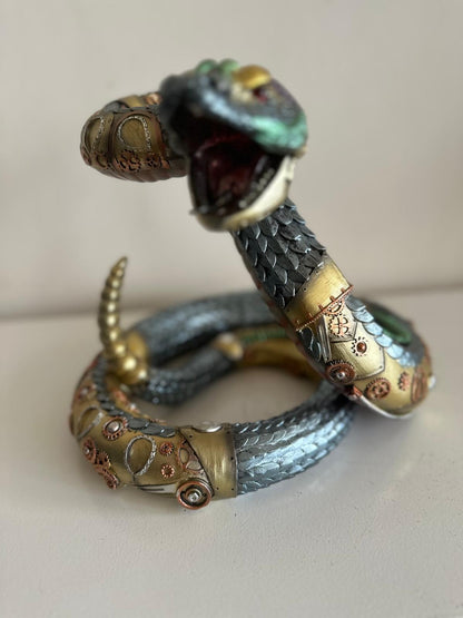 Steampunk - Reptiel - Slang - Ratelslang - 25cm hoog