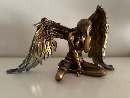 Steampunk - Engel - Angel - met vleugels - gespreid - 40cm lang