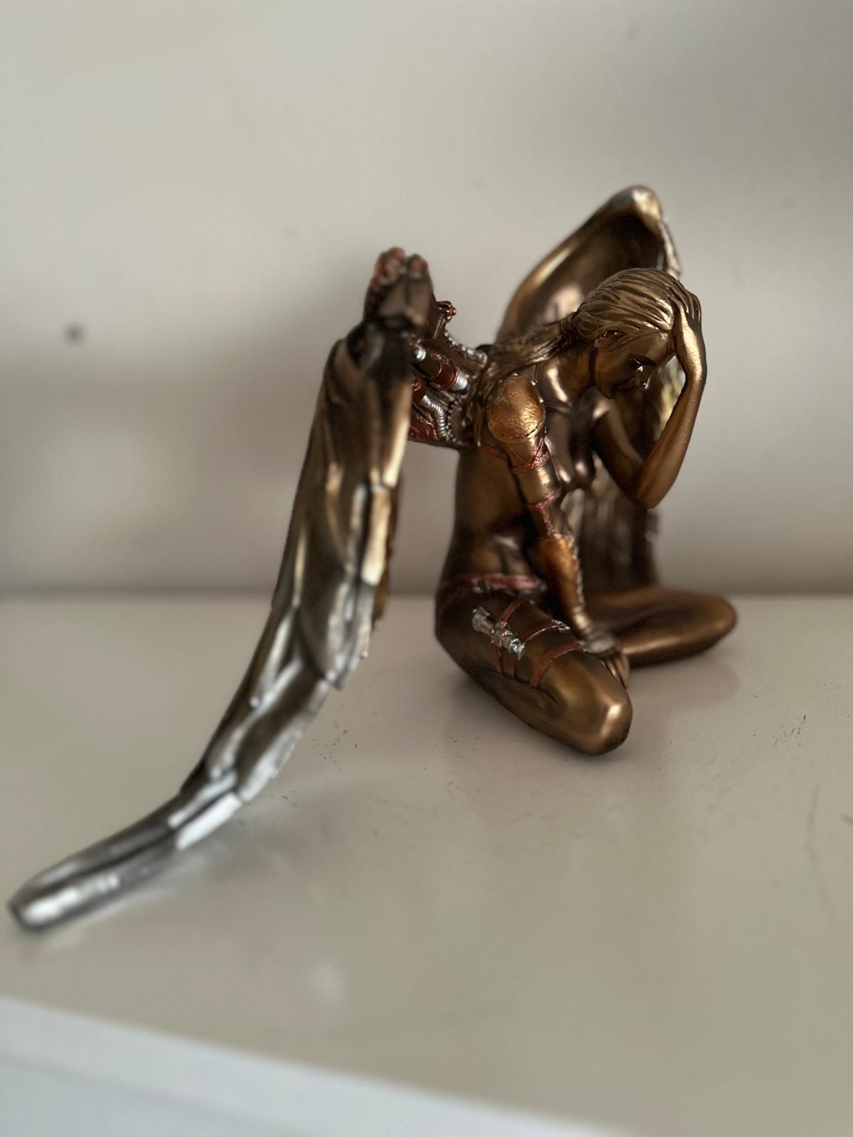 Steampunk - Engel - Angel - met vleugels - gespreid - 40cm lang