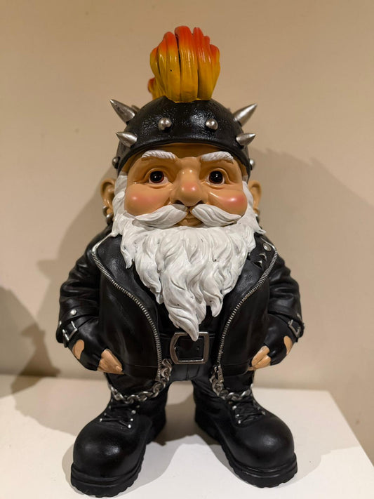 Kabouter - Biker - Bikerlook - Rocker - met hanenkam