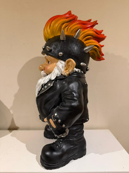 Kabouter - Biker - Bikerlook - Rocker - met hanenkam