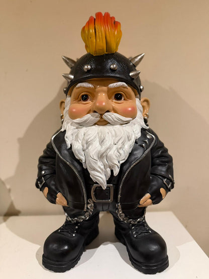 Kabouter - Biker - Bikerlook - Rocker - met hanenkam