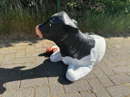 Koe kalf ruw liggend (45cm hoog)