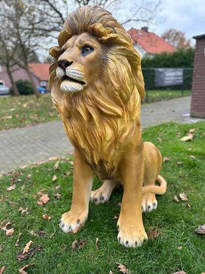 Leeuw - Zittende Leeuw - XXXXL - Orginele of Brons kleur - 140cm Hoog