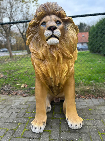 Leeuw - Zittende Leeuw - XXXXL - Orginele of Brons kleur - 140cm Hoog