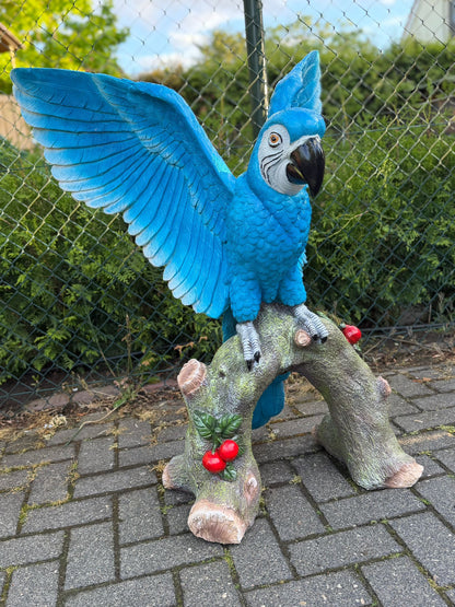 Papegaai - Papegaaien - op boomstronk - 100cm hoog - verschillende kleuren