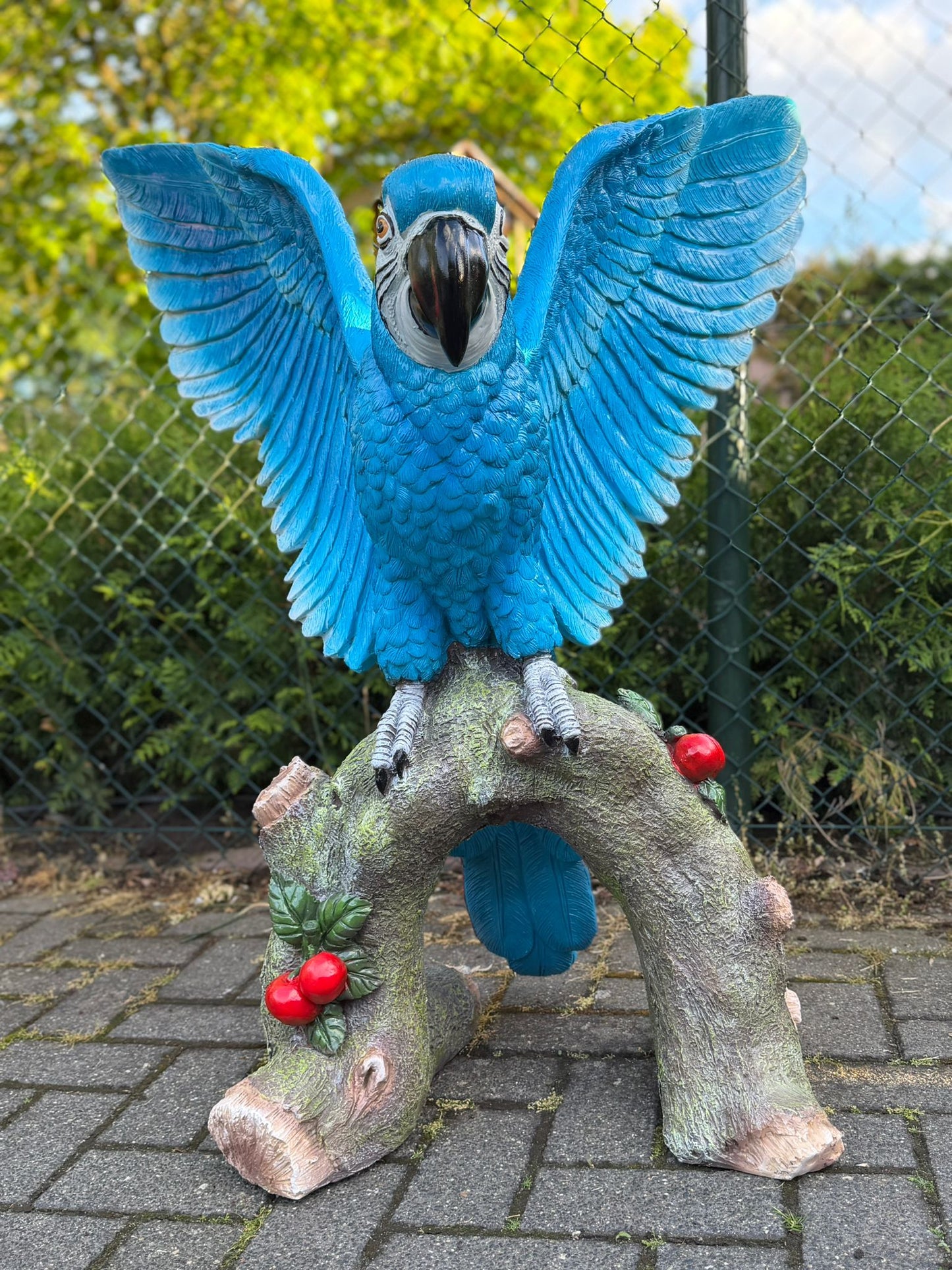 Papegaai - Papegaaien - op boomstronk - 100cm hoog - verschillende kleuren