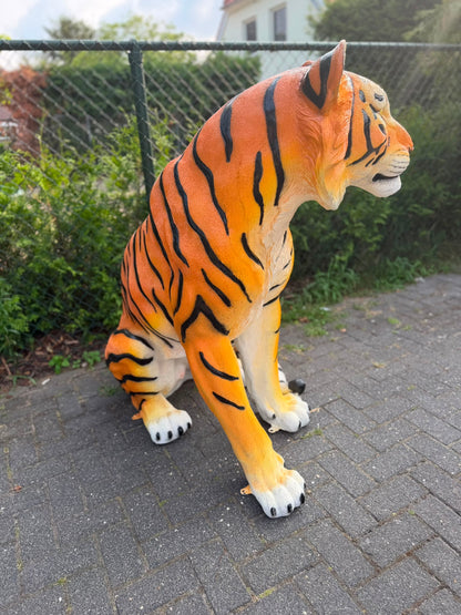 Imposante Tijger in wit of originele kleur (130cm hoog)