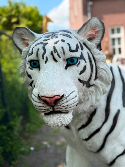 Imposante Tijger in wit of originele kleur (130cm hoog)