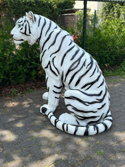 Imposante Tijger in wit of originele kleur (130cm hoog)