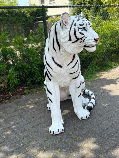 Imposante Tijger in wit of originele kleur (130cm hoog)