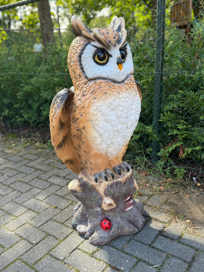 Mooie staande Uil op stam (120cm hoog)