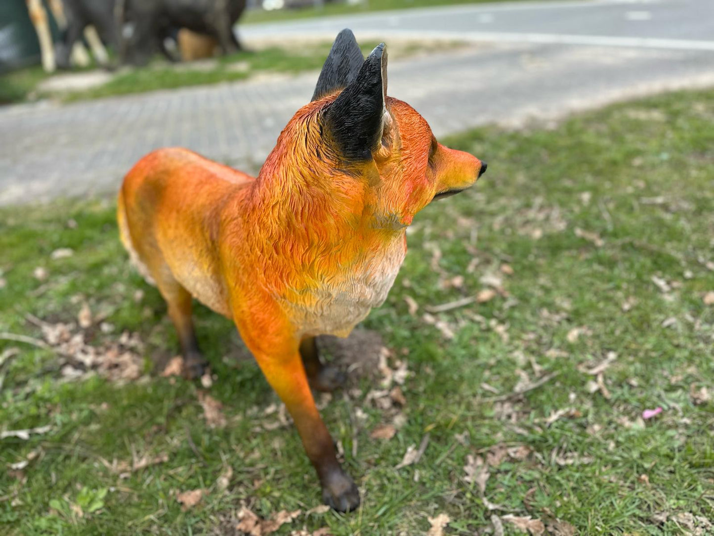 Vos.  zeer mooi vossen beeld (staand of zittend)