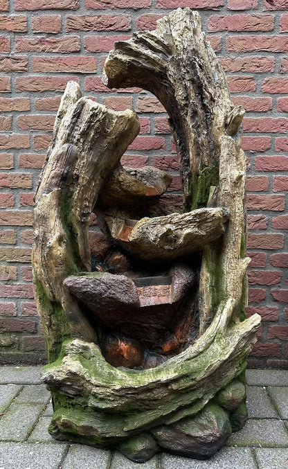 Waterval - Fontein - Waterornament - 105cm  - Boom model - inclusief pomp en verlichting