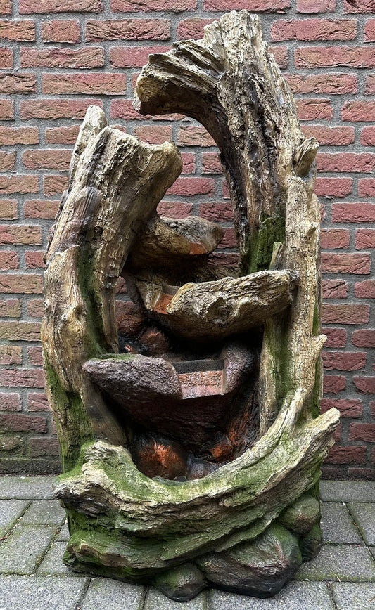 Waterval - Fontein - Waterornament - 105cm  - Boom model - inclusief pomp en verlichting