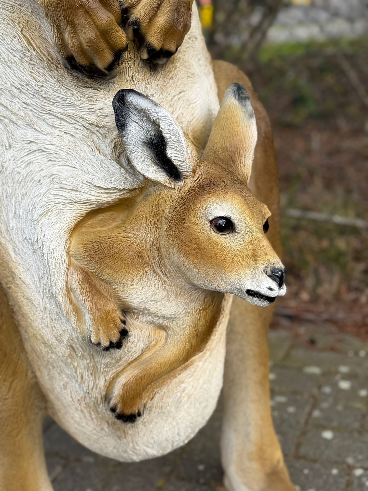 Kangaroe - Kangoeroes - met baby - originele kleur - 155 cm hoog