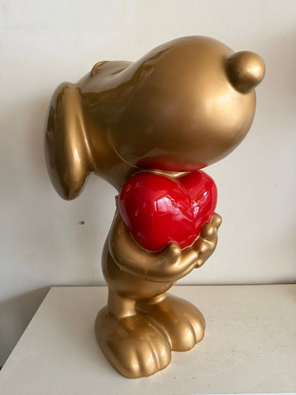 Snoopy met hart (60cm hoog)