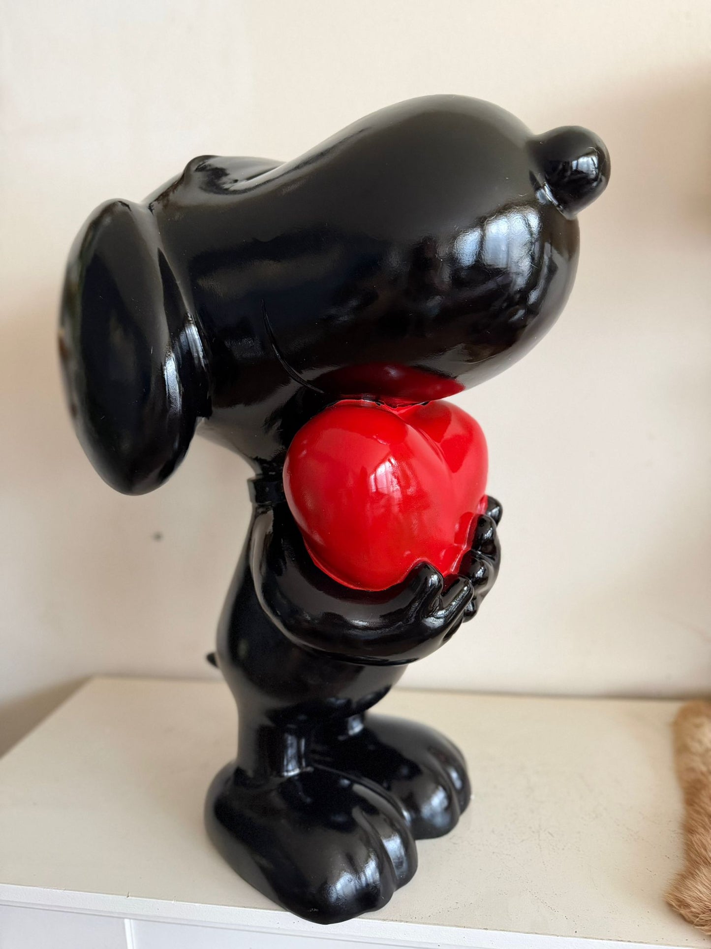 Snoopy met hart (60cm hoog)